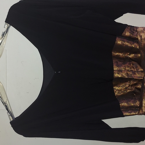 BNWOT Size 24W Jessica Howard cocktail Dress with gold designs - Picture 10 of 12